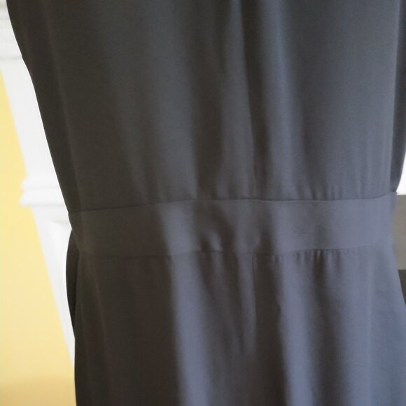 Black Chiffon V-Neck, Wide-Leg Jumpsuit, NWOT - Picture 6 of 10